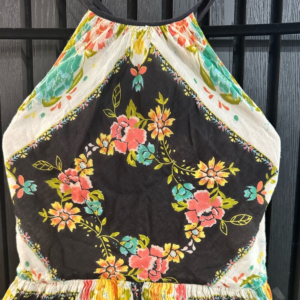 Ecote Black and Green Halter Sundress - Picture 4 of 12